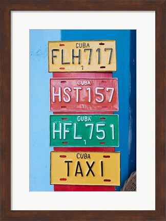 Framed Cuba, Sancti Spiritus, Trinidad, souvenir license Print