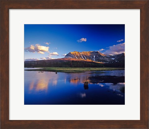 Framed Sofa Mountain in Beaver Pond, Waterton Lakes NP, Alberta Print