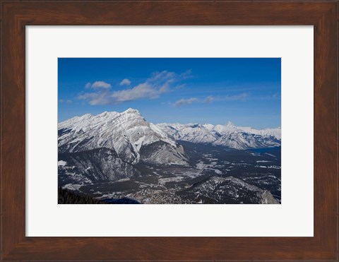 Framed Alberta, Banff, River Valley, Sulphur Mountain Print