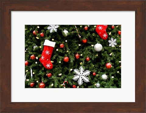 Framed Christmas Decorations Print