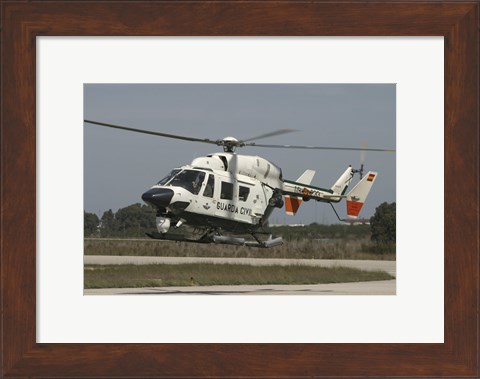 Framed BK117 utility Helicopter of the Spanish Civil Guard Print