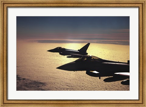 Framed Two German Air Force Eurofighter Typhoon&#39;s over France Print