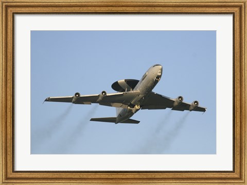 Framed E-3 Sentry taking off from the NATO AWACS base, Germany Print