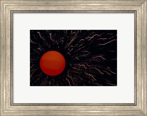 Framed Abstract Image of the Sun Print