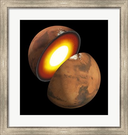 Framed Artist&#39;s concept of the formation of rocky bodies in the solar system Print