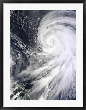 Framed Typhoon Bolaven northeast of the Philippines Print