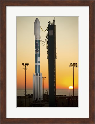Framed Delta II Rocket on its Launch pad Print