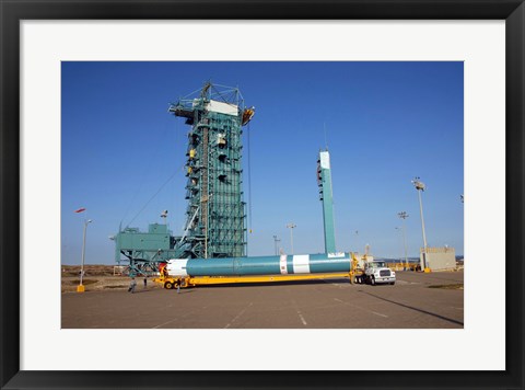 Framed Delta II First Stage for the OSTM/Jason-2 Spacecraft Arrives Print