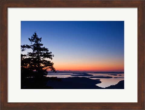 Framed British Columbia, Salt Spring, Mt Maxwell sunrise Print