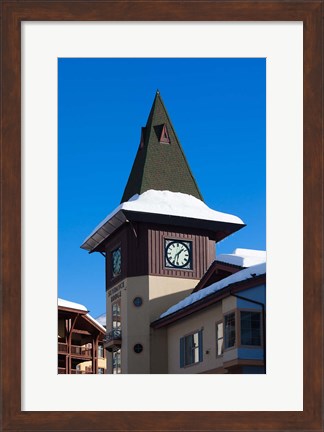 Framed British Columbia, Sun Peaks Resort, clock tower Print