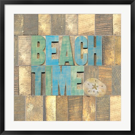 Framed Beach Time II Print