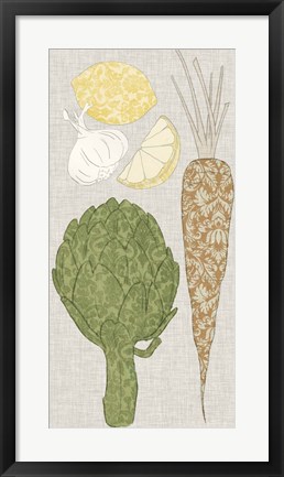 Framed Contour Fruits &amp; Veggies VI Print