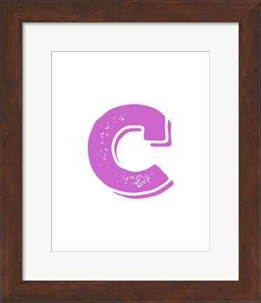 Framed C in Pink Print