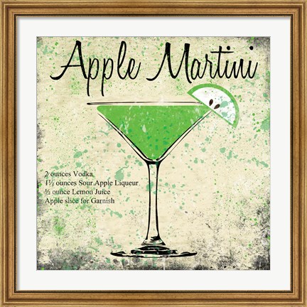 Framed Apple Martini Print