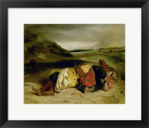 Framed Death of Hassan, 1825 Print