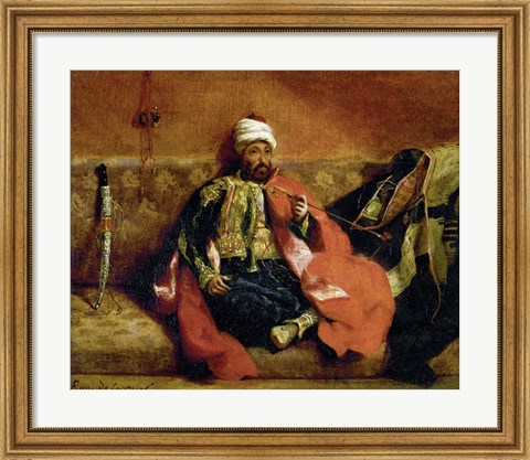 Framed Turk, Smoking on a Divan Print