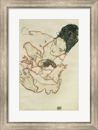 Framed Nursing Mother (Stephanie Gruenwald), 1917 Print