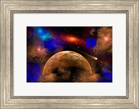 Framed Colorful Star System Print