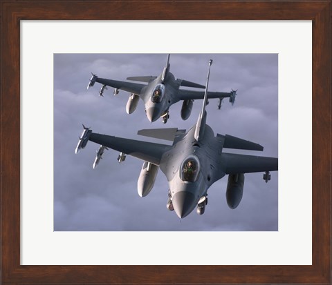 Framed Two F-16 Fighting Falcons Print