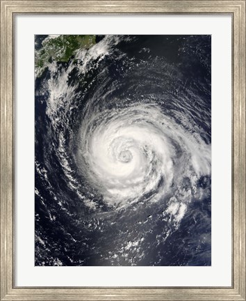 Framed Typhoon Fitow Print