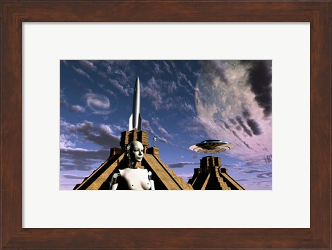 Framed Builders of Mayan Pyramids Print