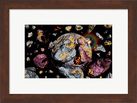Framed Creation of a New Planet Print
