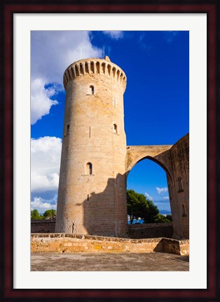Framed Bellver Castle, Palma de Mallorca, Majorca, Balearic Islands, Spain Print