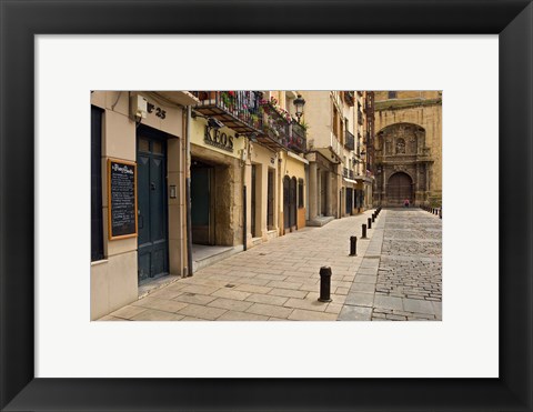 Framed Elaborate door of a cathedral, Logrono, La Rioja, Spain Print
