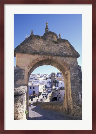 Framed Entry to Jewish Quarter, Puerta de la Exijara, Ronda, Spain Print