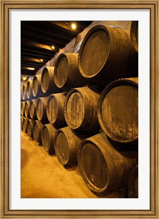 Framed Spain, Bodegas Gonzalez Byass, Winery Casks Print