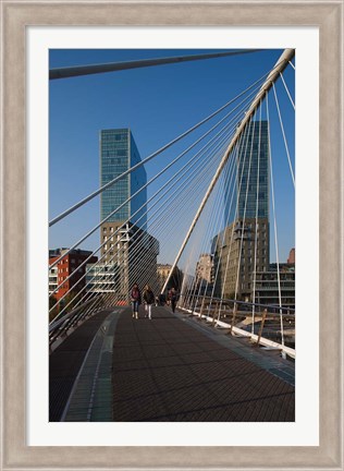 Framed Zubizuri Bridge, Bilbao, Spain Print