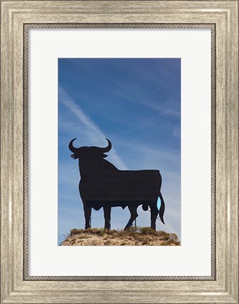 Framed Famous Bull Symbols of the Bodegas Osborne, Puerto de Santa Maria, Spain Print