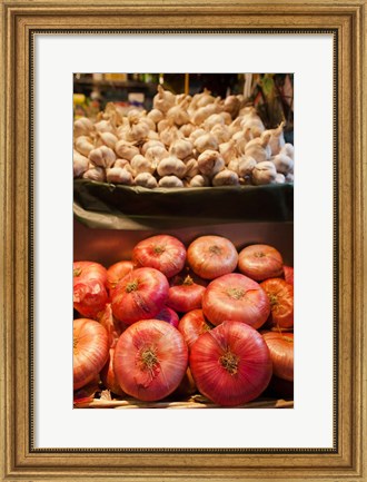 Framed Produce, Ribera Market, Bilbao, Spain Print