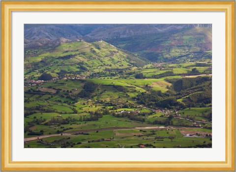 Framed Spain, Santander, View from Pena Cabarga mountain Print