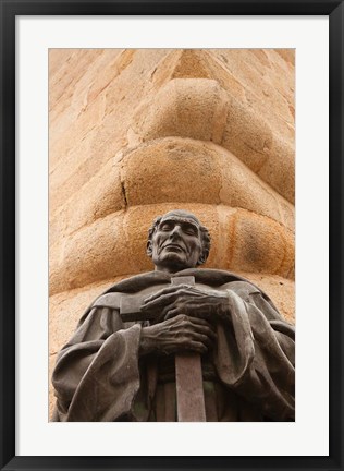 Framed Statue of San Pedro de Alcantara, Caceres, Spain Print