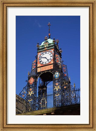 Framed Eastgate Clock, Chester, Cheshire, England Print