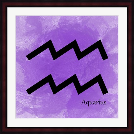 Framed Aquarius - Violet Print