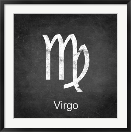 Framed Virgo - Black Print