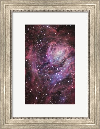 Framed Central region of the Lagoon Nebula Print