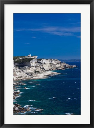 Framed Falaises Cliffs towards Capo Pertusato Print