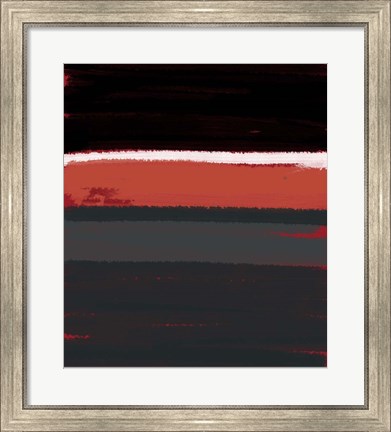 Framed White Stripes Print