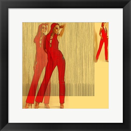 Framed Kristine In Red Print