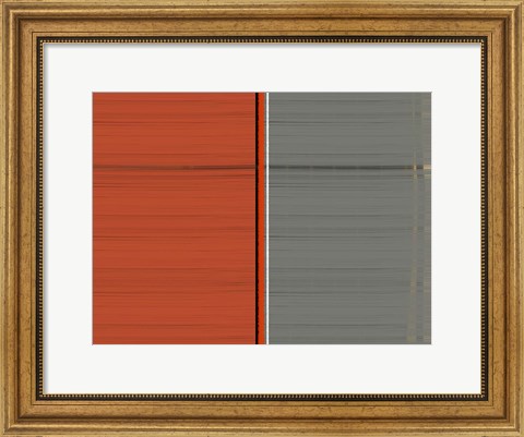 Framed Grey And Brown Print