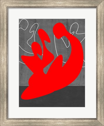 Framed Red People Print