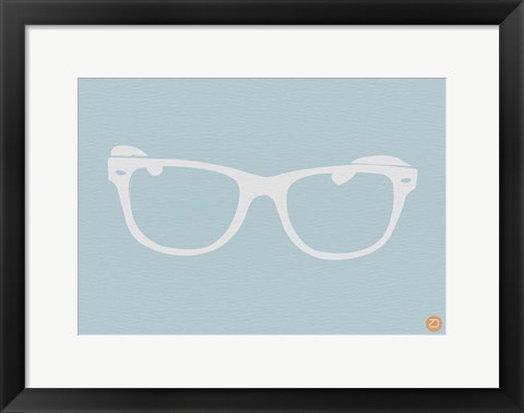 Framed White Glasses Print