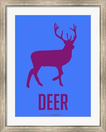 Framed Deer Purple Print