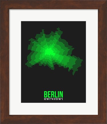 Framed Berlin Radiant Map 4 Print