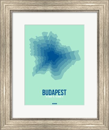 Framed Budapest Radiant Map 5 Print