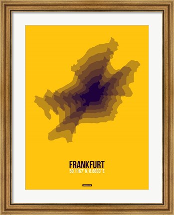 Framed Frankfurt Radiant Map 4 Print