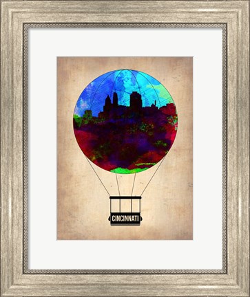 Framed Cincinnati  Air Balloon Print